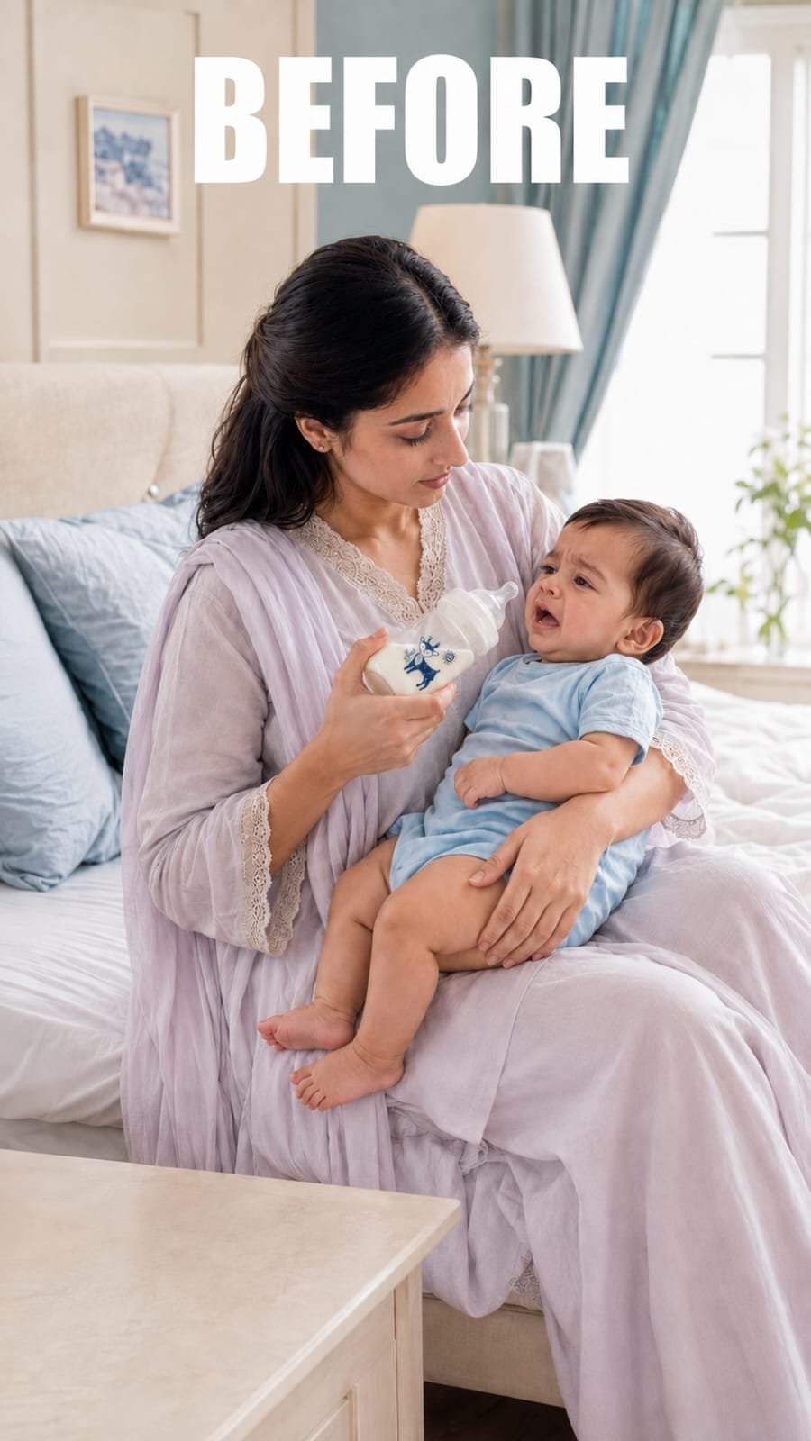 More Spills and Interruptions - 240ml Anti-Colic Baby Feeding Bottle | Easy and Comfortable Supervised Feeding